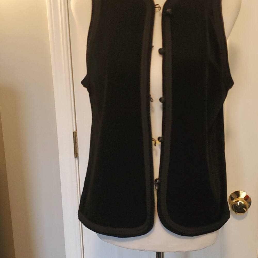 Black velvet vest
